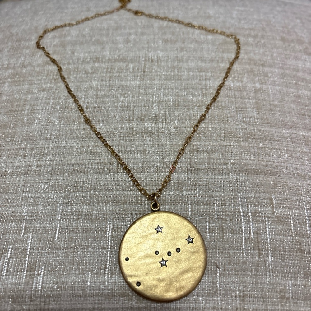 Gold Constellation Disc Pendant Necklace - Women Jewelry